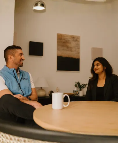 An in-person EMDR session at The Pursuit Counseling in Fayetteville, Georgia